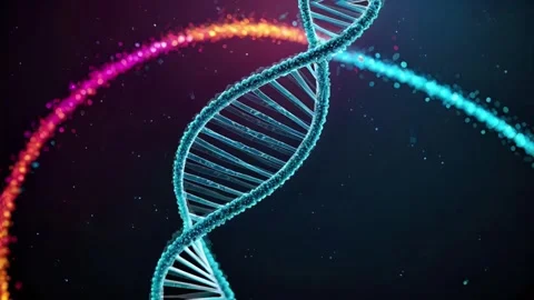 3D DNA model with dramatic lighting Stock Footage 308532919