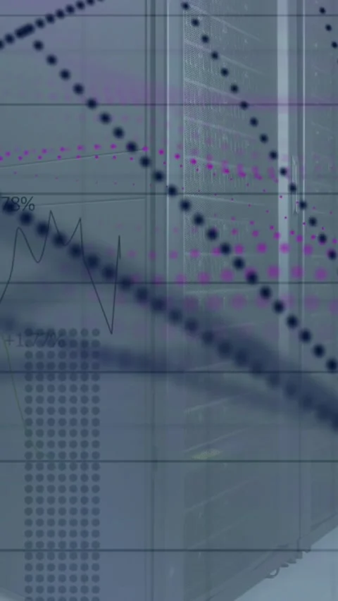 3D DNA strand forms from particles on a network-themed background in a video. Stock Footage 321788376