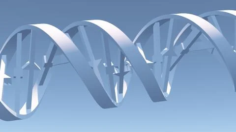 3D DNA Strand Stock Illustration