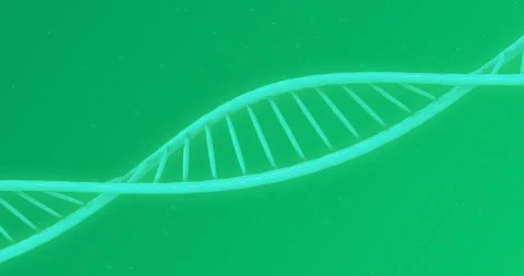 3D DNA structure forming against blue background Stock Footage 325070120