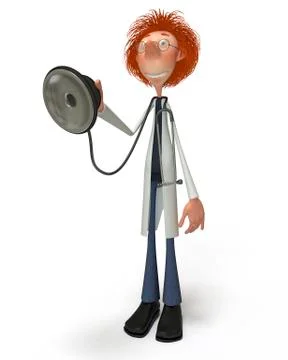 3d doctor student. Stock Illustration