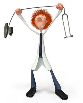 3d doctor student. Stock Illustration