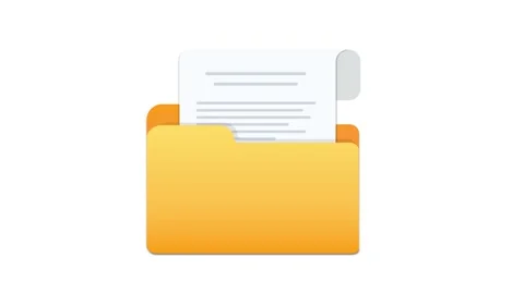 3d document folder paper files technology archive object with 3d stunning icon Stock Footage 219023030