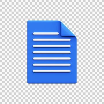 3D document icon. Agreement or contract symbols.. Stock Illustration