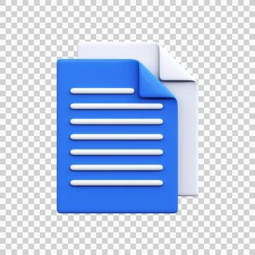 3D document icon illustration. File Icon Stock Illustration