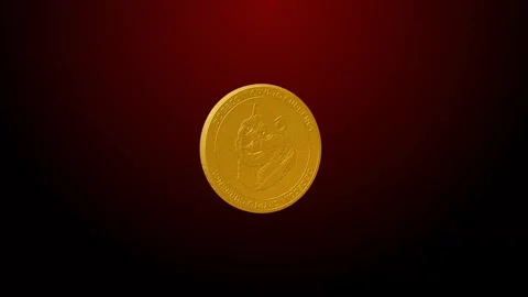 3d dogecoin cryptocurrency rotating effect green background Stock Footage 273988738