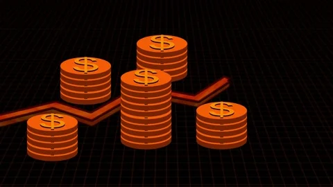 3d Dollar animation. Financial growth, investment success, and economic pro.. Stock Footage 293485602