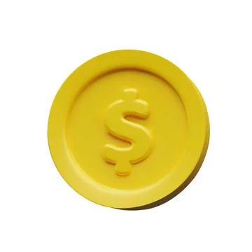 3d dollar coin. Stock Illustration