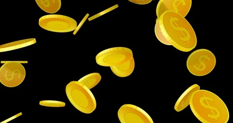 3D dollar coins rain Stock Footage 111573680
