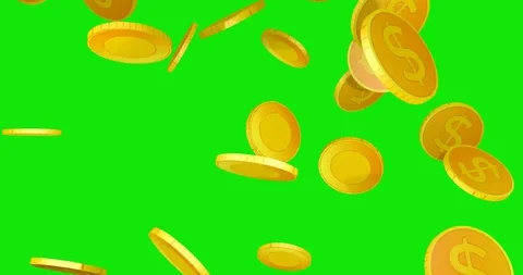 3D dollar coins rain Stock Footage 111585007