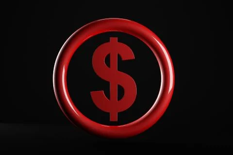 3d  dollar currency symbol Иллюстрация