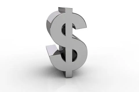 3d dollar currency symbol Stock Illustration