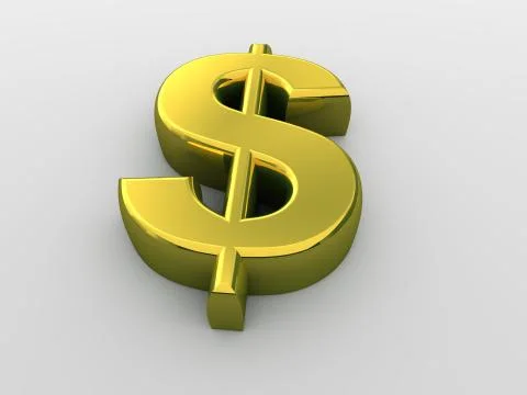 3d dollar gold Stock Illustration