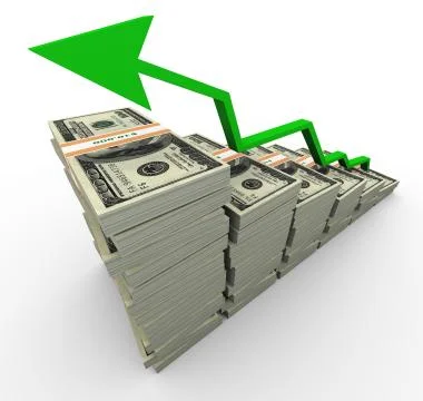 3d dollar growth Stock Illustration
