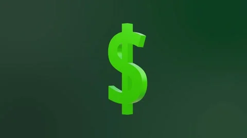 3D dollar icon shines rotating. Stock Footage 311672137
