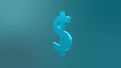3D dollar icon shines rotating. Stock Footage 311672156