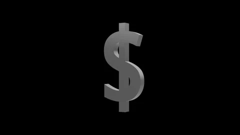 3D dollar icon shines rotating. Stock Footage 311672158