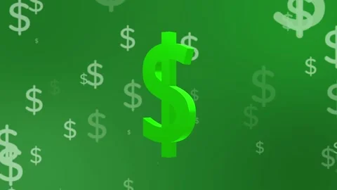 3D dollar icon shines rotating. Stock Footage 311672228