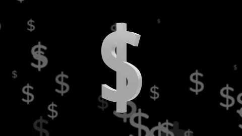 3D dollar icon shines rotating. Stock Footage 311672232