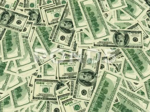 3d dollar notes Stock Illustration