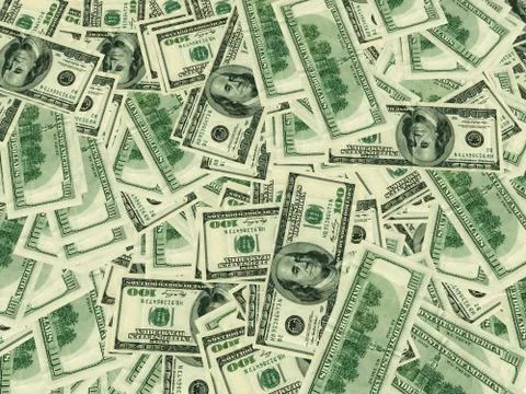 3d dollar notes Stock Illustration