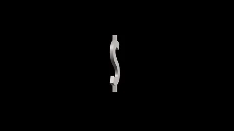 3D Dollar Sign Symbol on Black Background Stock Footage 332984306
