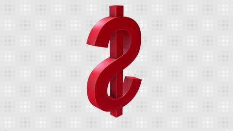 3d dollar signs on alpha Stock Footage 141383014
