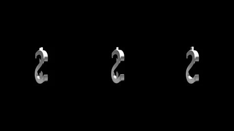 3D Dollar Symbol 01 silver Stock Footage 922159