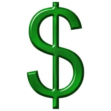 3D Dollar Symbol Stock Illustration