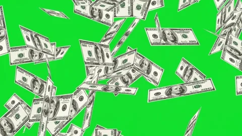 3d dollars bills exploding to down failing animation on transparent background Stock Footage 316720569
