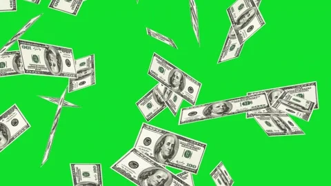 3d dollars bills exploding to down failing animation on transparent background Stock Footage 316720582