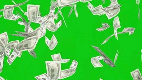 3d dollars bills exploding to down failing animation on transparent background Stock Footage 316721033