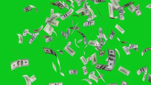 3d dollars bills exploding to down failing animation on transparent background Stock Footage 316721213