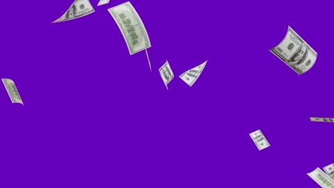 3d dollars bills exploding to down failing animation on transparent background Stock Footage 316721274
