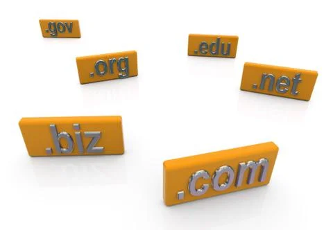 3d domain extension Stock Illustration