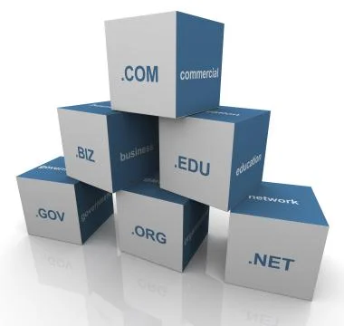 3d domain extension pyramid Stock Illustration
