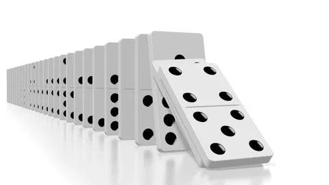 Premium Photo  Dominoes game blocks white color with black dots isolated  against white background 3d illustration