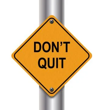 3d don't quit Stock Illustration
