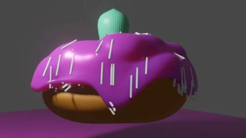 3D Donut Floating Animation Stock Footage 249550019