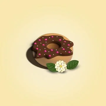 3D donut Illustrazione stock