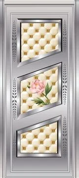 3D Door design background, Laminate Wooden High quality Decoration Wallpaper Stock Illustration