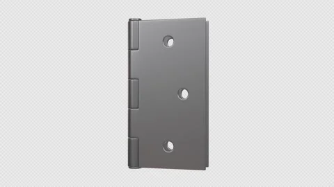 3D Door Hinge Rotating on a Transparent Background. Seamless Loop. 4K Stock Footage 296872554