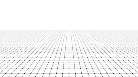 3D Dot Line Grid Floor Moving Forward 4K Seamless Loop White Video stock 333611276