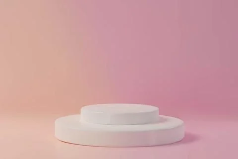 3d double podium background. Stock Illustration