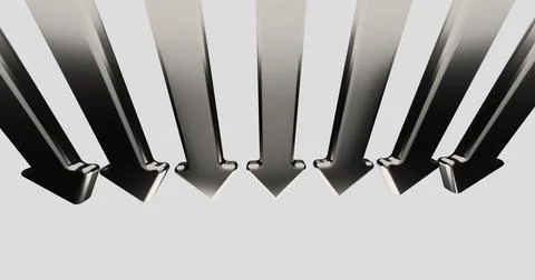 3d down arrows Stock Illustration