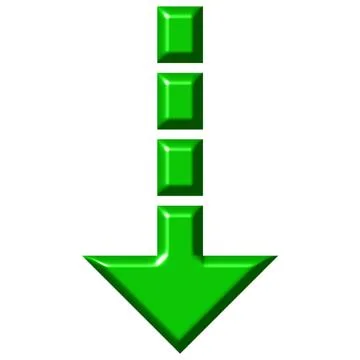 3D Download Arrow Illustrazione stock