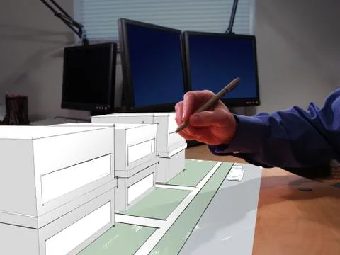 3d drafting Stock Illustration