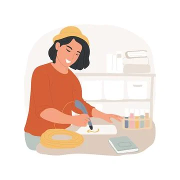 3D drawing isolated cartoon vector illustration. Stock Illustration