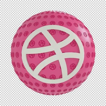 3d Dribbble Stock Illustration