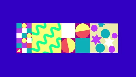 3D drop-down cube made of geometric shapes Stock Footage 254892742